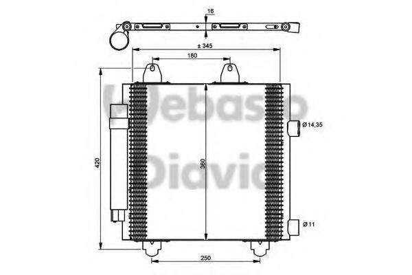 WEBASTO 82D0225643A Конденсатор, кондиціонер