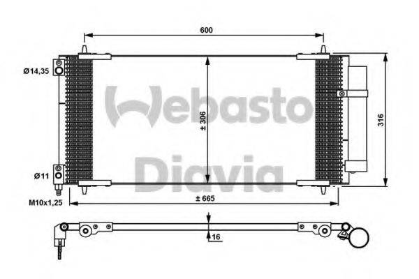 WEBASTO 82D0225674A Конденсатор, кондиціонер