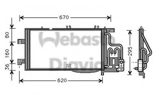 WEBASTO 82D0226187MA Конденсатор, кондиціонер