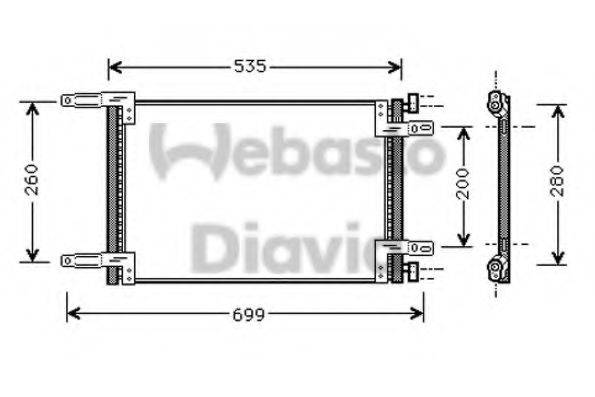 WEBASTO 82D0226193MA Конденсатор, кондиціонер