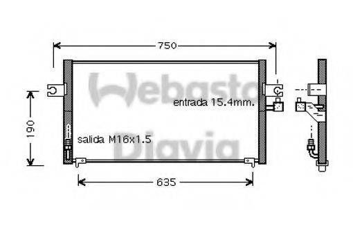 WEBASTO 82D0226213MA Конденсатор, кондиціонер