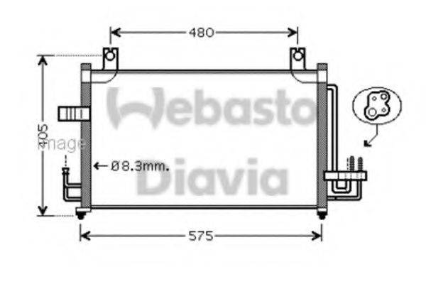 WEBASTO 82D0226224MA Конденсатор, кондиціонер