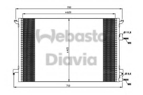 WEBASTO 82D0226241MA Конденсатор, кондиціонер