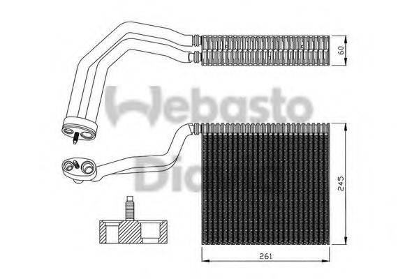 WEBASTO 82D0526139MA Випарник, кондиціонер