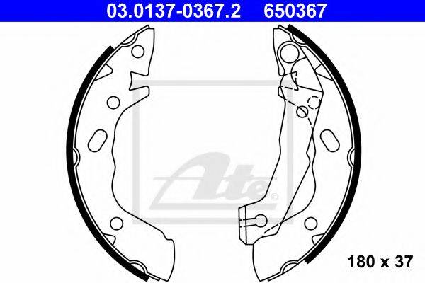 ATE 03013703672 Комплект гальмівних колодок