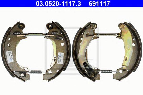 ATE 03052011173 Комплект гальмівних колодок