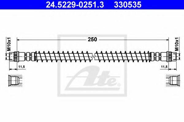 ATE 24522902513 Гальмівний шланг