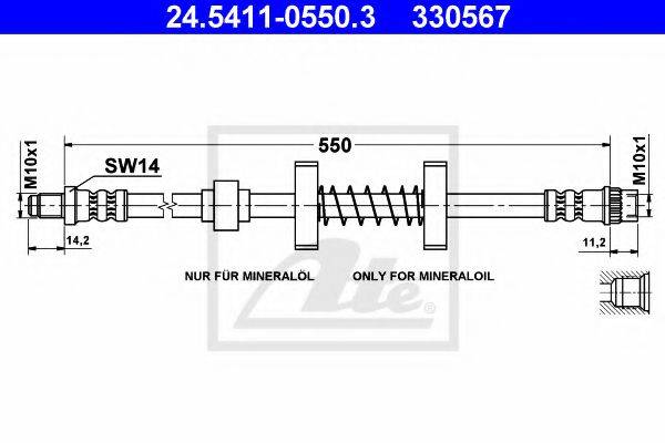 ATE 24541105503 Гальмівний шланг