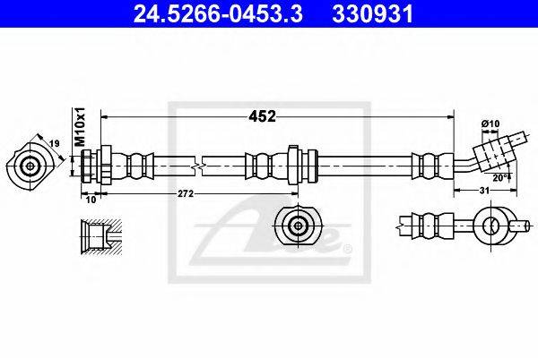 ATE 24526604533 Гальмівний шланг