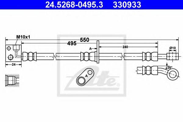 ATE 24526804953 Гальмівний шланг