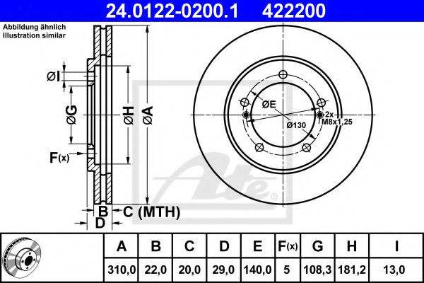 ATE 24012202001 гальмівний диск