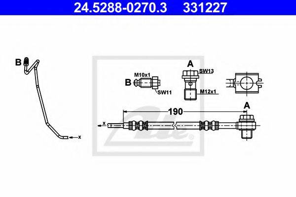 ATE 24528802703 Гальмівний шланг