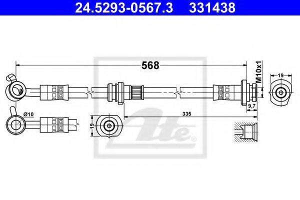 ATE 24529305673 Гальмівний шланг