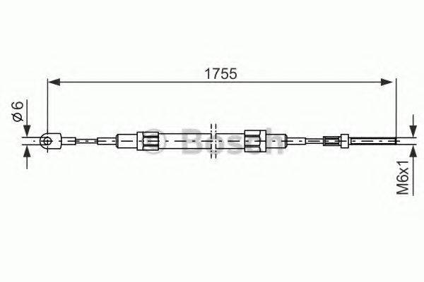 BOSCH 1987477071 Трос, стоянкова гальмівна система