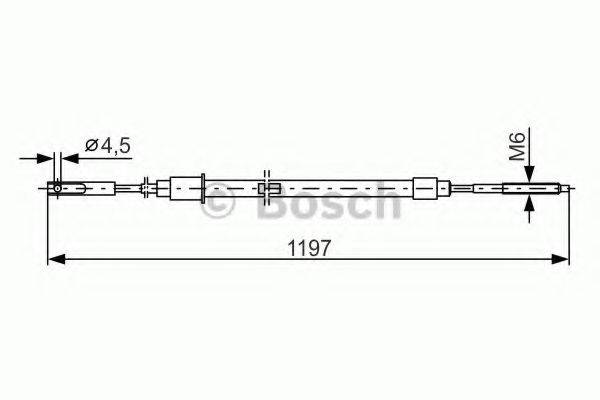 BOSCH 1987477082 Трос, стоянкова гальмівна система