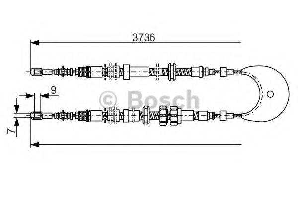 BOSCH 1987477097 Трос, стоянкова гальмівна система