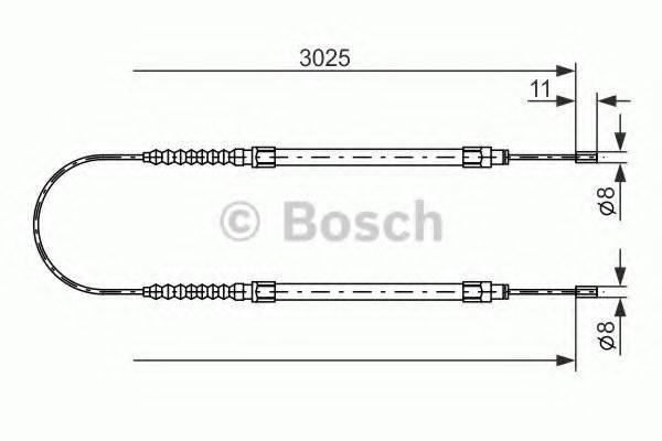 BOSCH 1987477113 Трос, стоянкова гальмівна система