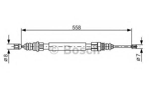 BOSCH 1987477150 Трос, стоянкова гальмівна система