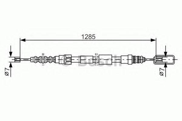 BOSCH 1987477155 Трос, стоянкова гальмівна система