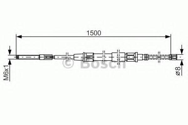 BOSCH 1987477168 Трос, стоянкова гальмівна система