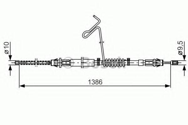 BOSCH 1987477185 Трос, стоянкова гальмівна система