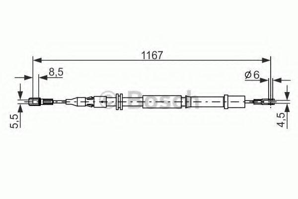 BOSCH 1987477199 Трос, стоянкова гальмівна система