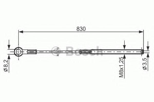 BOSCH 1987477208 Трос, стоянкова гальмівна система