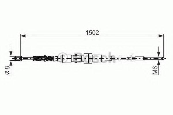 BOSCH 1987477214 Трос, стоянкова гальмівна система