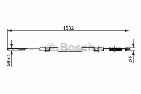 BOSCH 1987477215 Трос, стоянкова гальмівна система