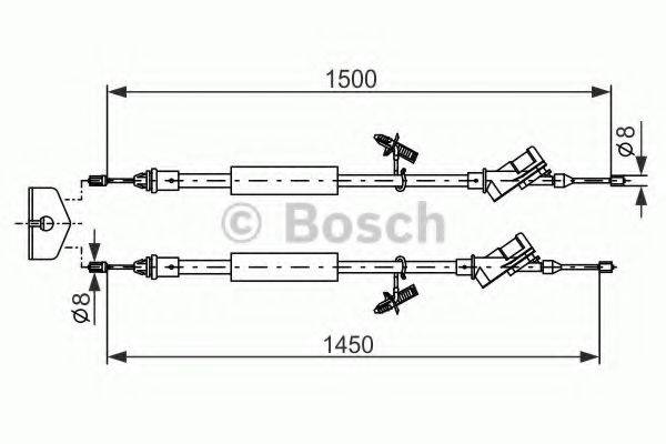 BOSCH 1987477222 Трос, стоянкова гальмівна система