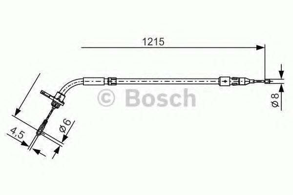 BOSCH 1987477225 Трос, стоянкова гальмівна система