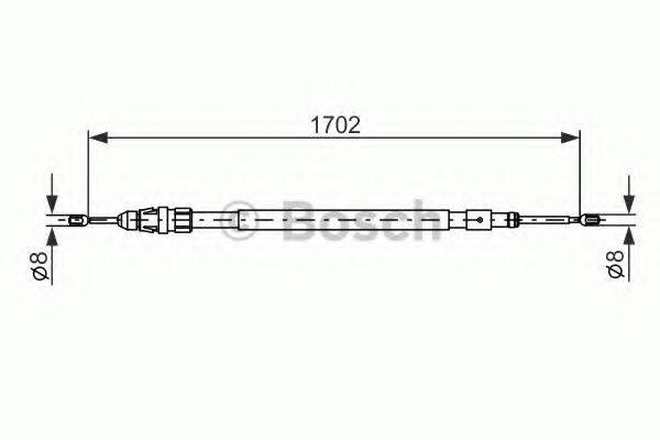 BOSCH 1987477239 Трос, стоянкова гальмівна система