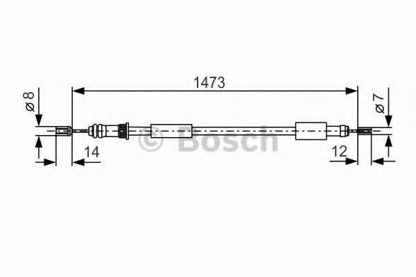 BOSCH 1987477270 Трос, стоянкова гальмівна система