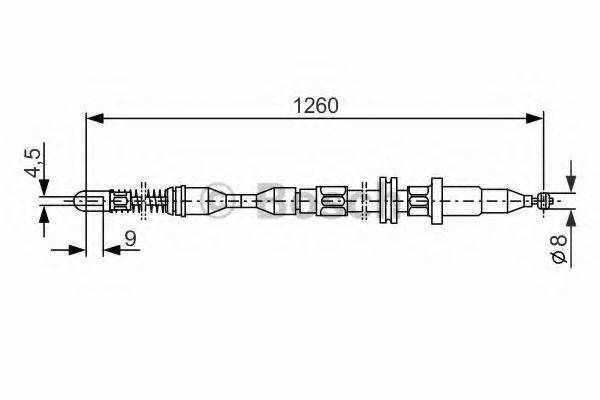 BOSCH 1987477308 Трос, стоянкова гальмівна система