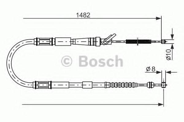 BOSCH 1987477319 Трос, стоянкова гальмівна система