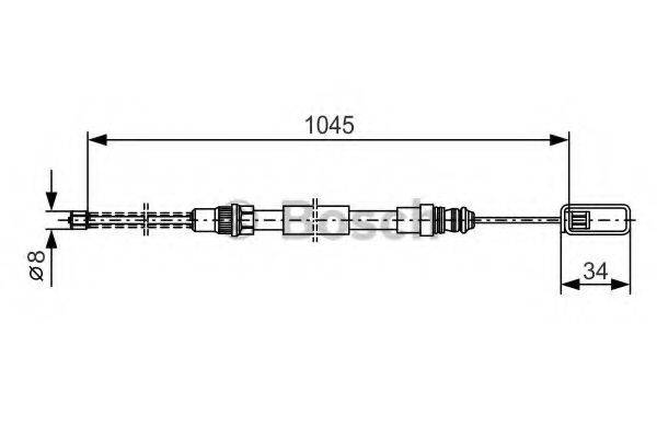 BOSCH 1987477334 Трос, стоянкова гальмівна система