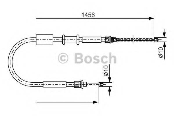 BOSCH 1987477384 Трос, стоянкова гальмівна система