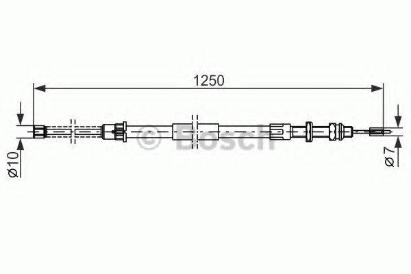 BOSCH 1987477416 Трос, стоянкова гальмівна система