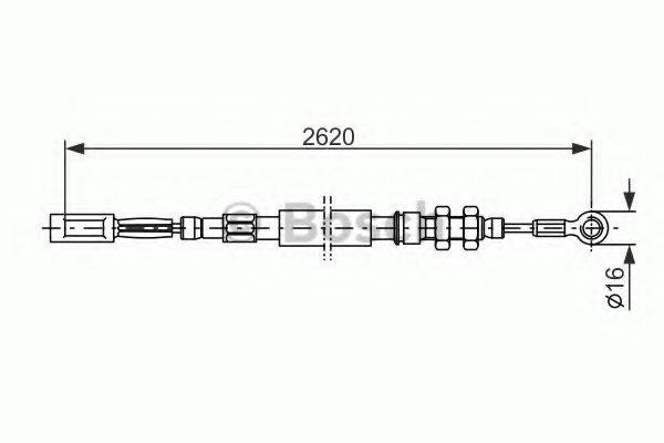 BOSCH 1987477421 Трос, стоянкова гальмівна система