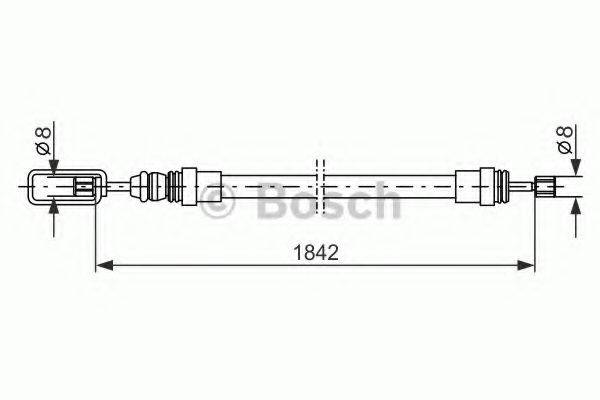 BOSCH 1987477422 Трос, стоянкова гальмівна система