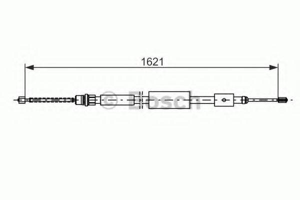 BOSCH 1987477436 Трос, стоянкова гальмівна система