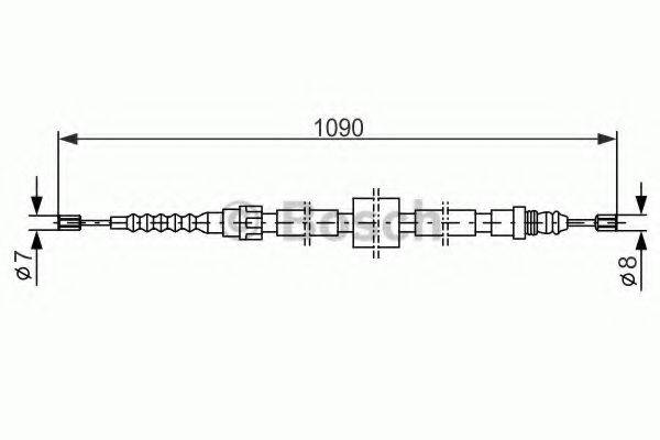 BOSCH 1987477464 Трос, стоянкова гальмівна система