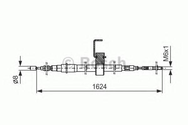 BOSCH 1987477480 Трос, стоянкова гальмівна система