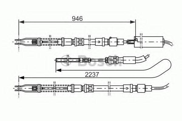 BOSCH 1987477504 Трос, стоянкова гальмівна система