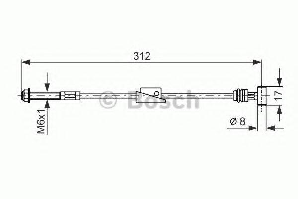 BOSCH 1987477517 Трос, стоянкова гальмівна система