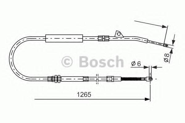 BOSCH 1987477533 Трос, стоянкова гальмівна система