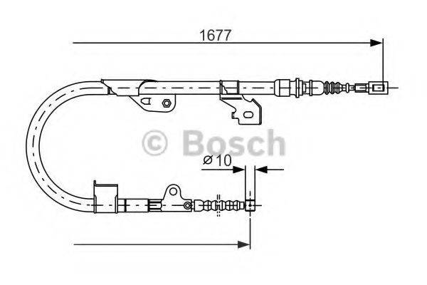 BOSCH 1987477536 Трос, стоянкова гальмівна система