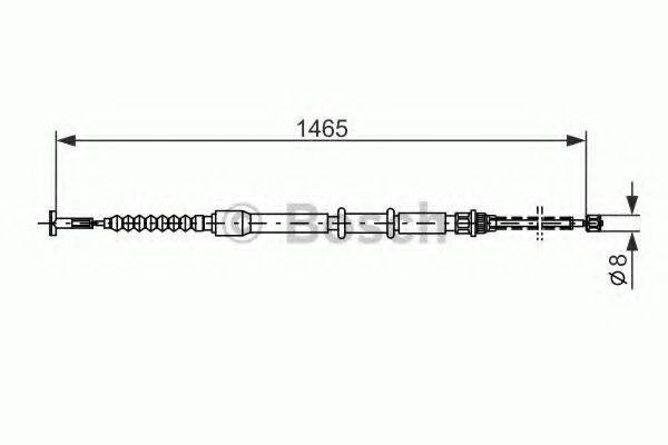 BOSCH 1987477551 Трос, стоянкова гальмівна система