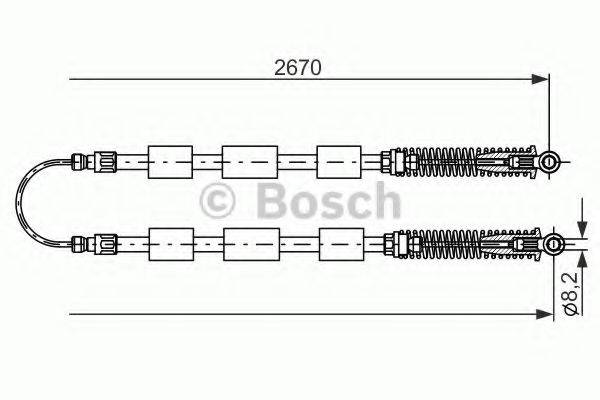 BOSCH 1987477553 Трос, стоянкова гальмівна система