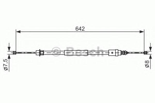 BOSCH 1987477573 Трос, стоянкова гальмівна система